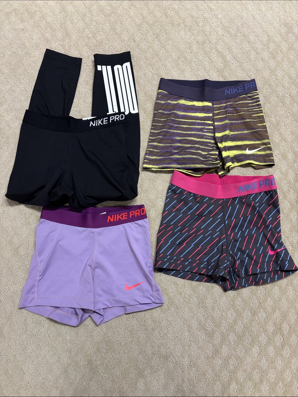 Womens Nike Dri Fit Compression Shorts, Legging Lot Bundle Size Small